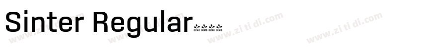 Sinter Regular字体转换